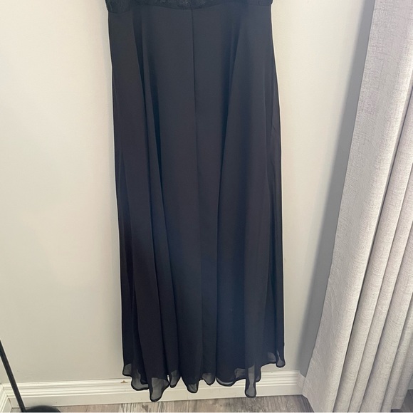 Azazie Sonya Flowy V-Neck Lace Dress | Black Bridesmaid Dress | Prom | Formal - Picture 13 of 15